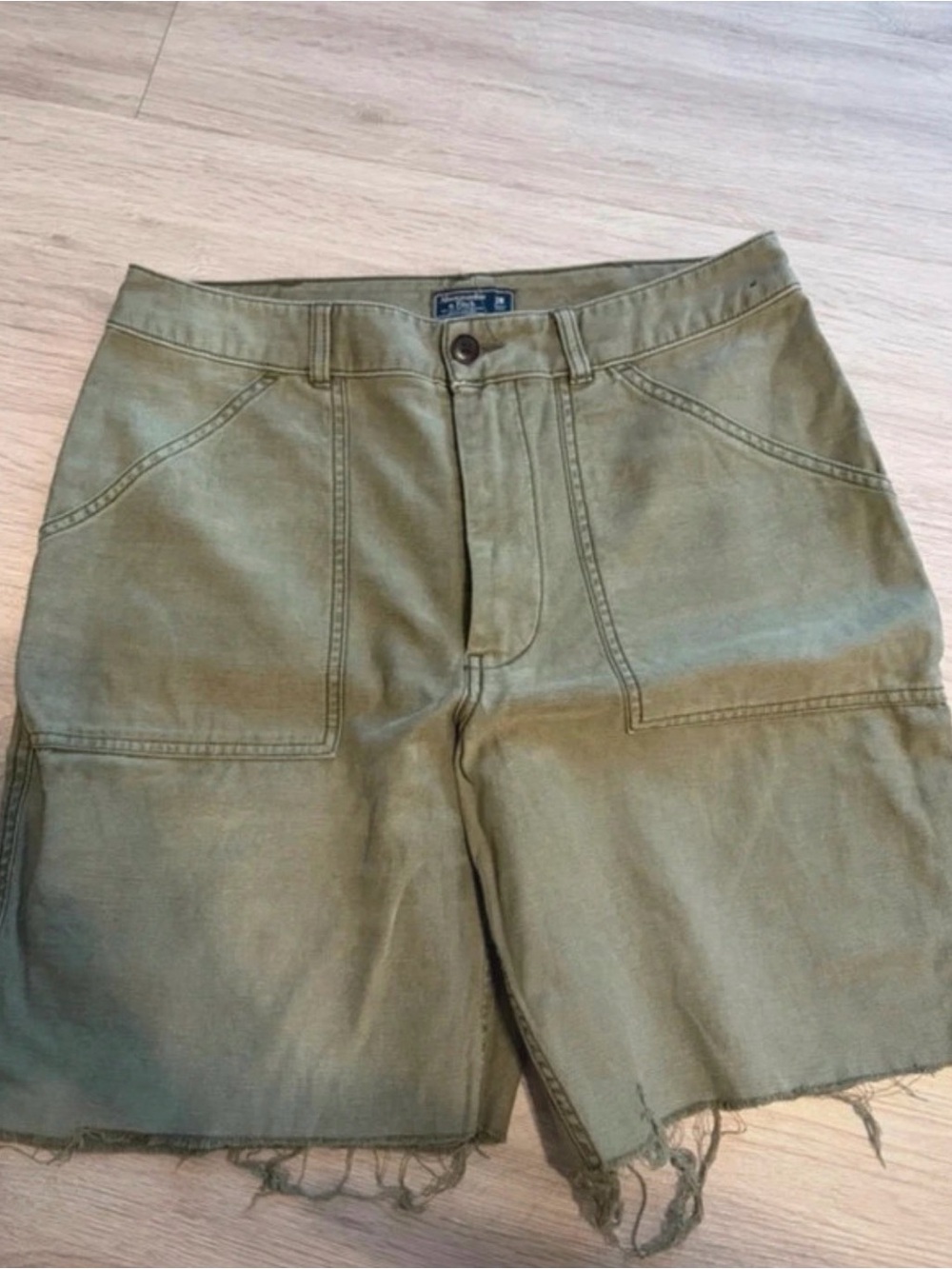 Abercrombie & Fitch Olive Cargo Shorts
